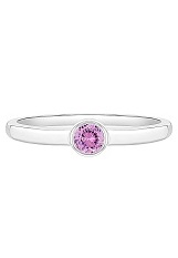 nice little silver cz October baby birthstone ring